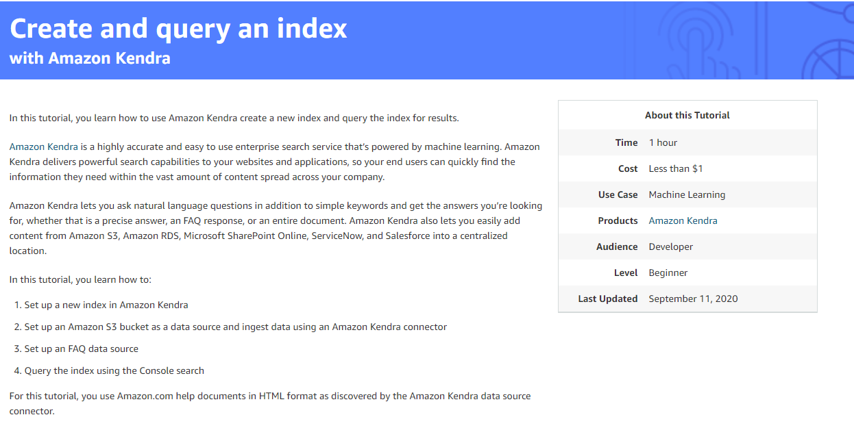 Amazon Kendra Resources Amazon  Services